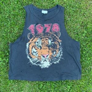 Vintage Tiger Crop Top